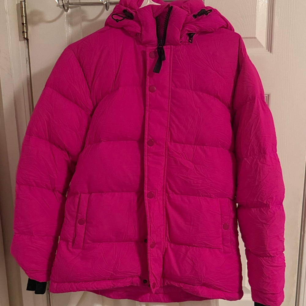 TNA Bright Pink Puffer Jacket